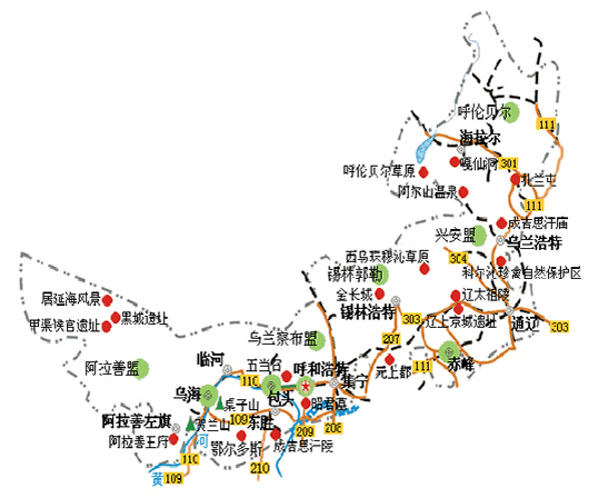 内蒙地图