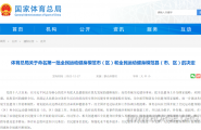 第一批全民运动健身模范市（区、县）新鲜出炉