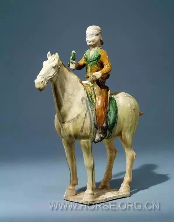 三彩骑马俑 唐，约公元8世纪 .jpg