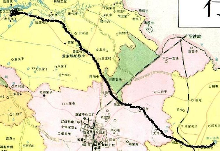 到辽河去的地形图