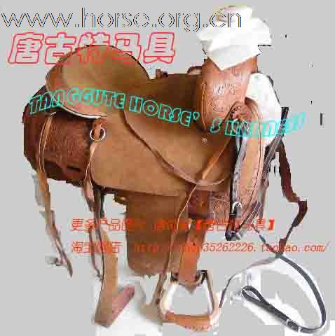 [贴图] 进口西部鞍 手工皮雕  配件齐全