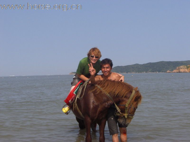 海边骑马  别样风情