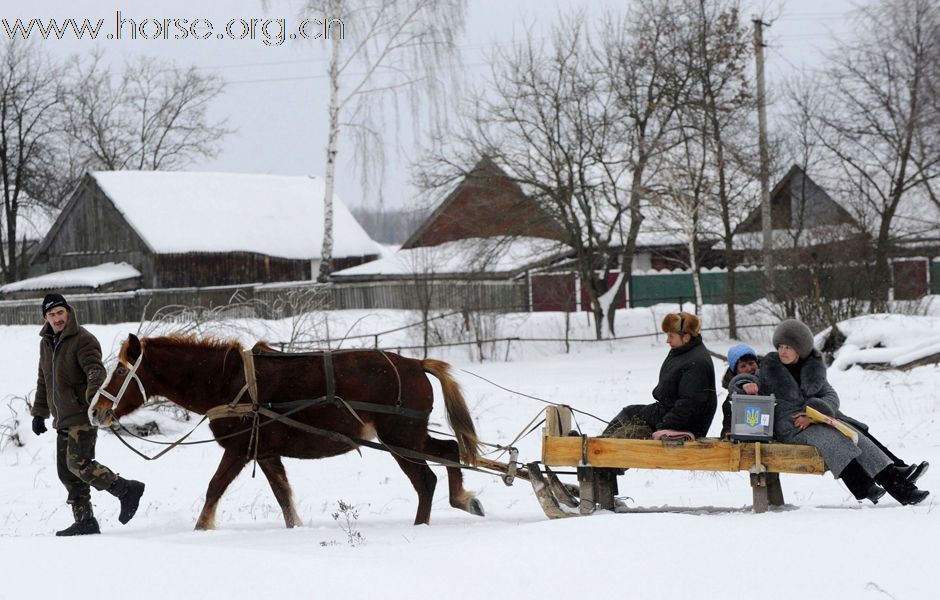 乌克兰大选遭遇大雪，马车投票站发挥作用