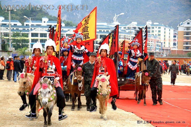 [贴图]广西德保红枫旅游节巡游中的马队