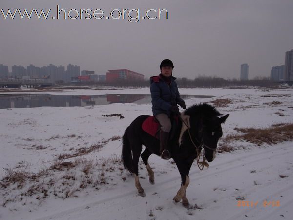 兔年初雪潮白河野骑