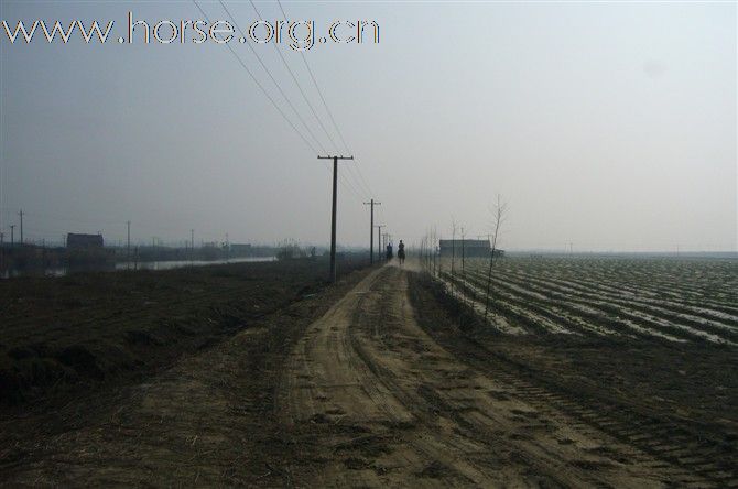 我们的野骑环境，浙江杭州钱塘江边的土路