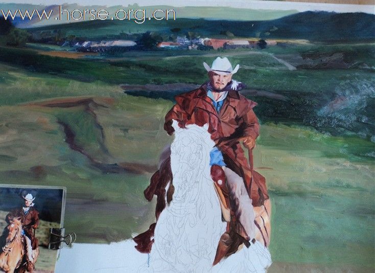 油画Oil Painting "Dam Rider"