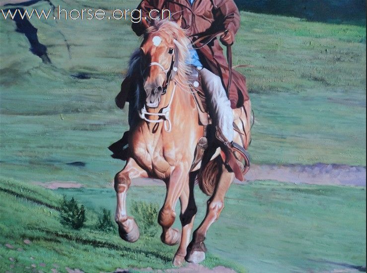 油画Oil Painting "Dam Rider"