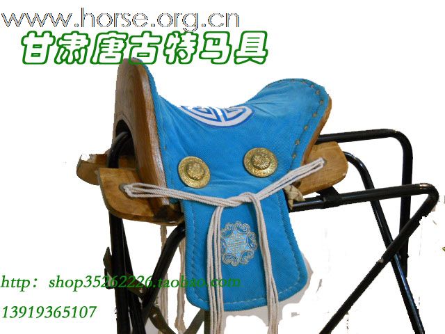 [贴图]  蓝色的蒙古鞍 blue saddle from mongulia