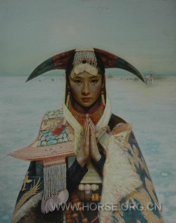 油画《高原行。祝福五》。100X80CM。06。11。DSC_0160